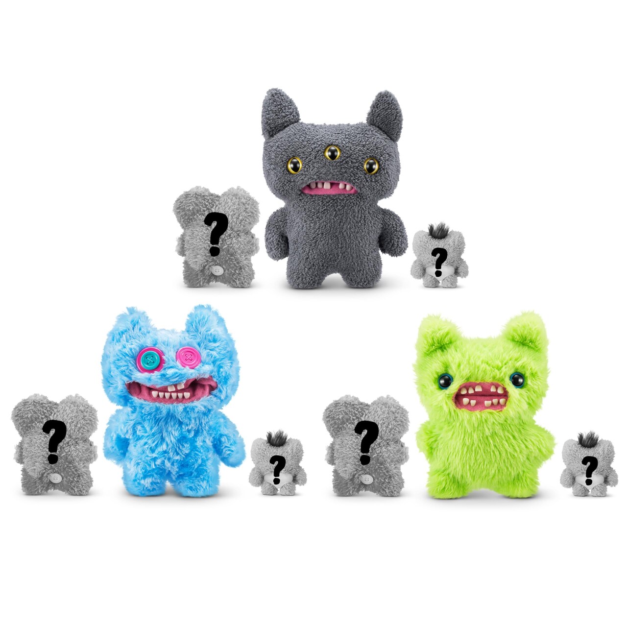 Fuggler Fugg Family Plush Toy Bundle - Reeko, Stinkface & Screech - 9 in Collectible Ugly Monster Plush (3-Pack)